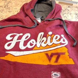 Virginia Tech Hokies Unisex Small Pro Ad Sports Brand Hoodie/Sweatshirt - New